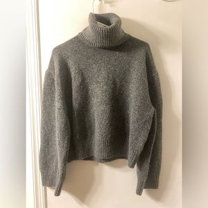 Gray Woman’s Turtleneck Sweater